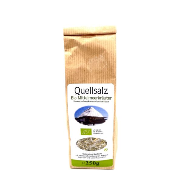 Quellsalz mit Bio-Mittelmeerkräuter 250g