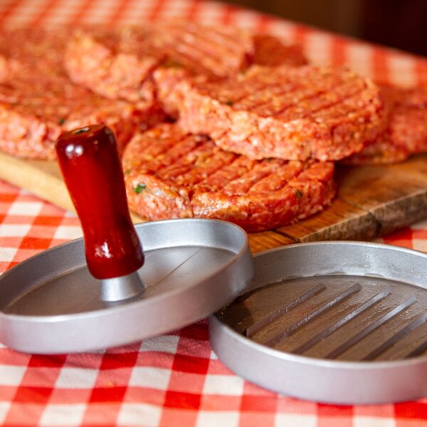 Aluminiumpresse für Hamburger und Veggieburger, 12 cm – Bild 3
