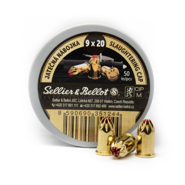 Sellier & Bellot 9 mm Schlachtkartuschen Kal. 9x20mm